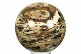 Polished Black Opal Sphere - Madagascar #261593-1